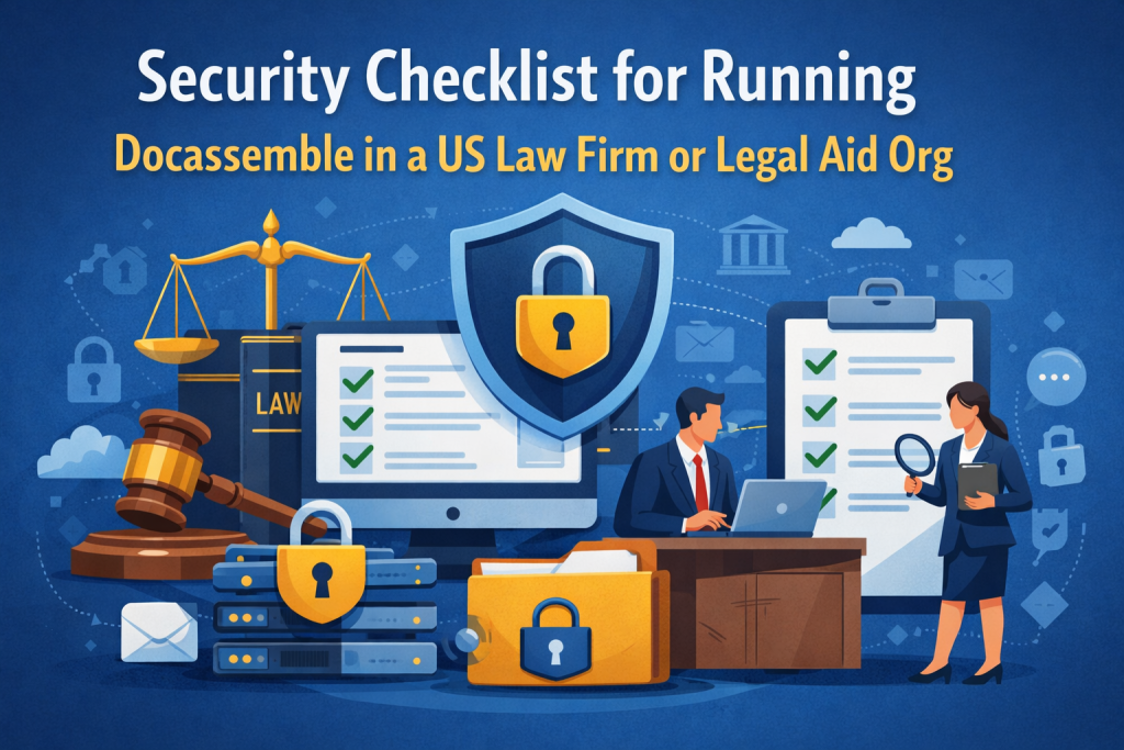 Security Checklist for Running Docassemble in a US Law Firm or Legal Aid Org